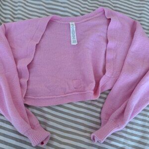 ALO YOGA PINK SHRUG